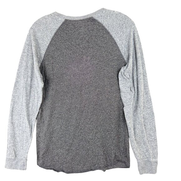 Pittsburgh Steelers T-Shirt Men S Majestic Charcoal Static Marled Raglan - Picture 2 of 9